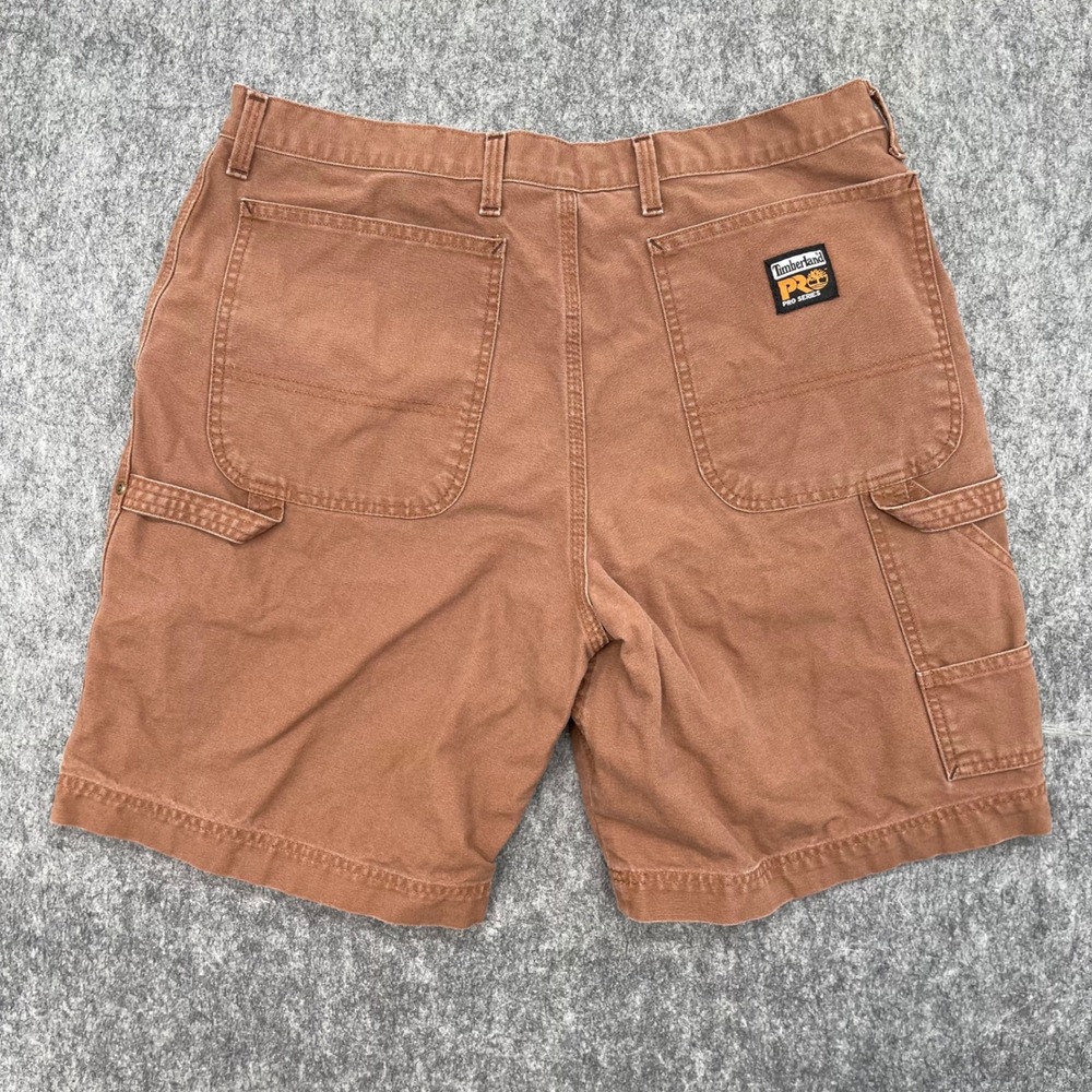 Timberland PRO Shorts Mens 36  Mens Brown Cotton Canvas Carpenter Work Utility